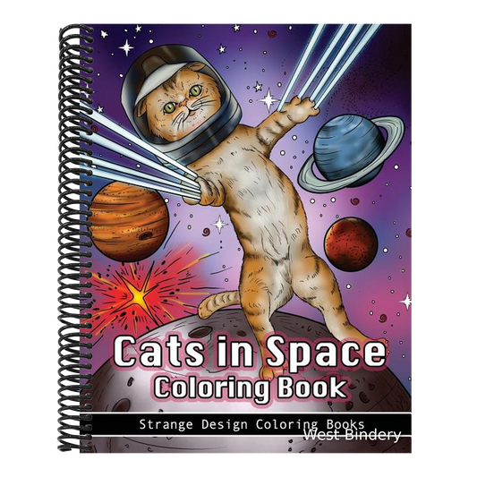 Cats in Space Coloring Book: A coloring book for all ages featuring cosmic cats, kittens, kitties, space scenes, lasers, planets, stars, unicorns a