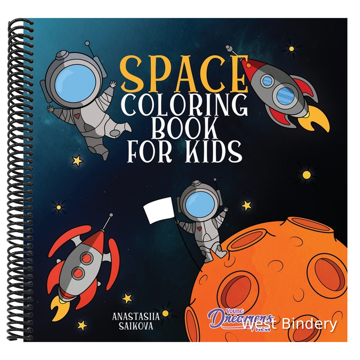 Space Coloring Book for Kids: Astronauts, Planets, Space Ships, and Outer Space for Kids Ages 6-8, 9-12