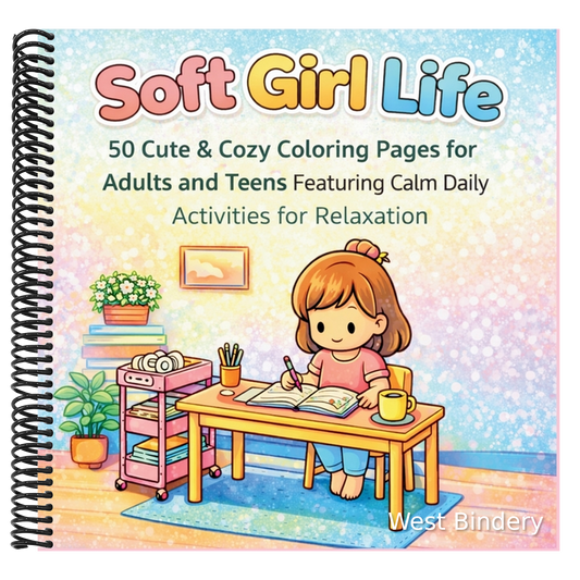 Soft Girl Life: 50 Cute & Cozy Coloring Pages for Adults and Teens Featuring Calm Daily Activities for Relaxation