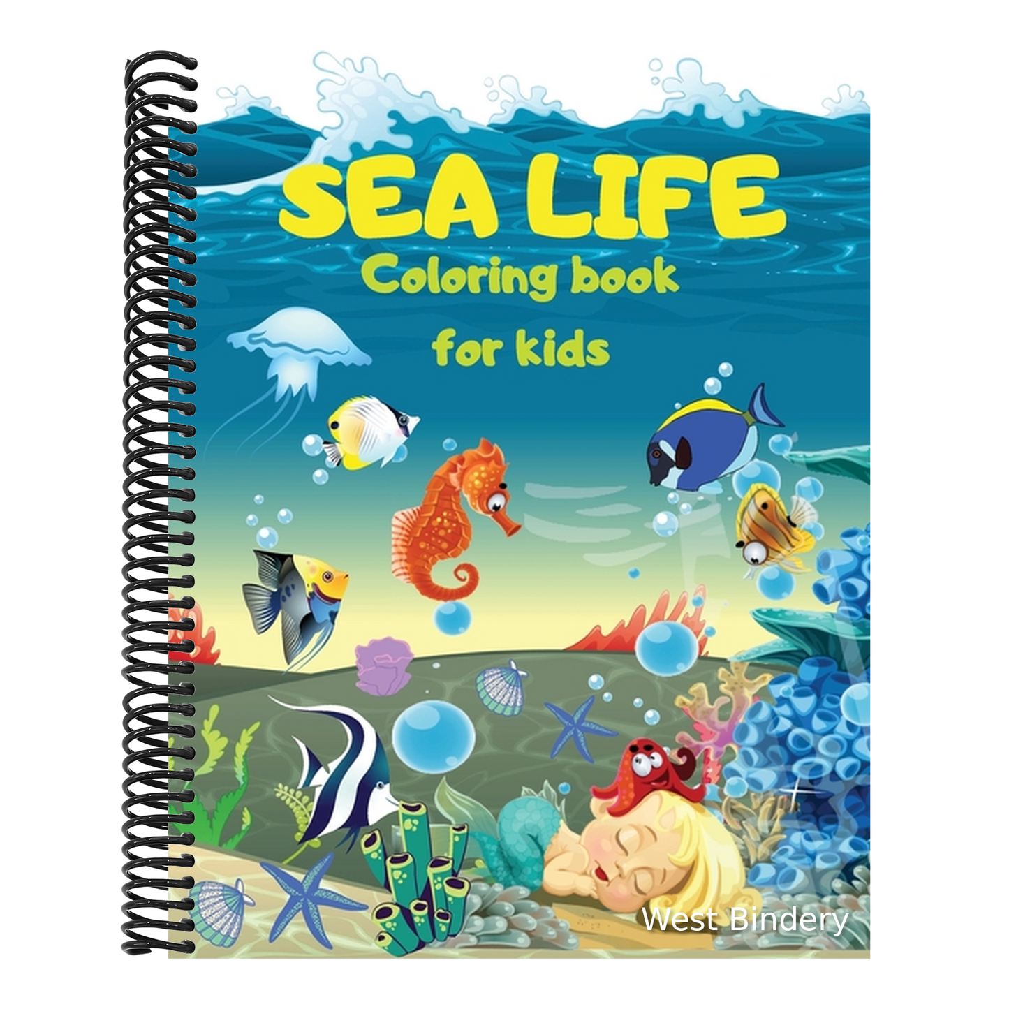 SEA LIFE - Under the SEA Coloring Book for kids: Cute Coloring pages with Marine Life Under Sea Fishes, Mermaids, Sea Creatures Color Sea Life in the