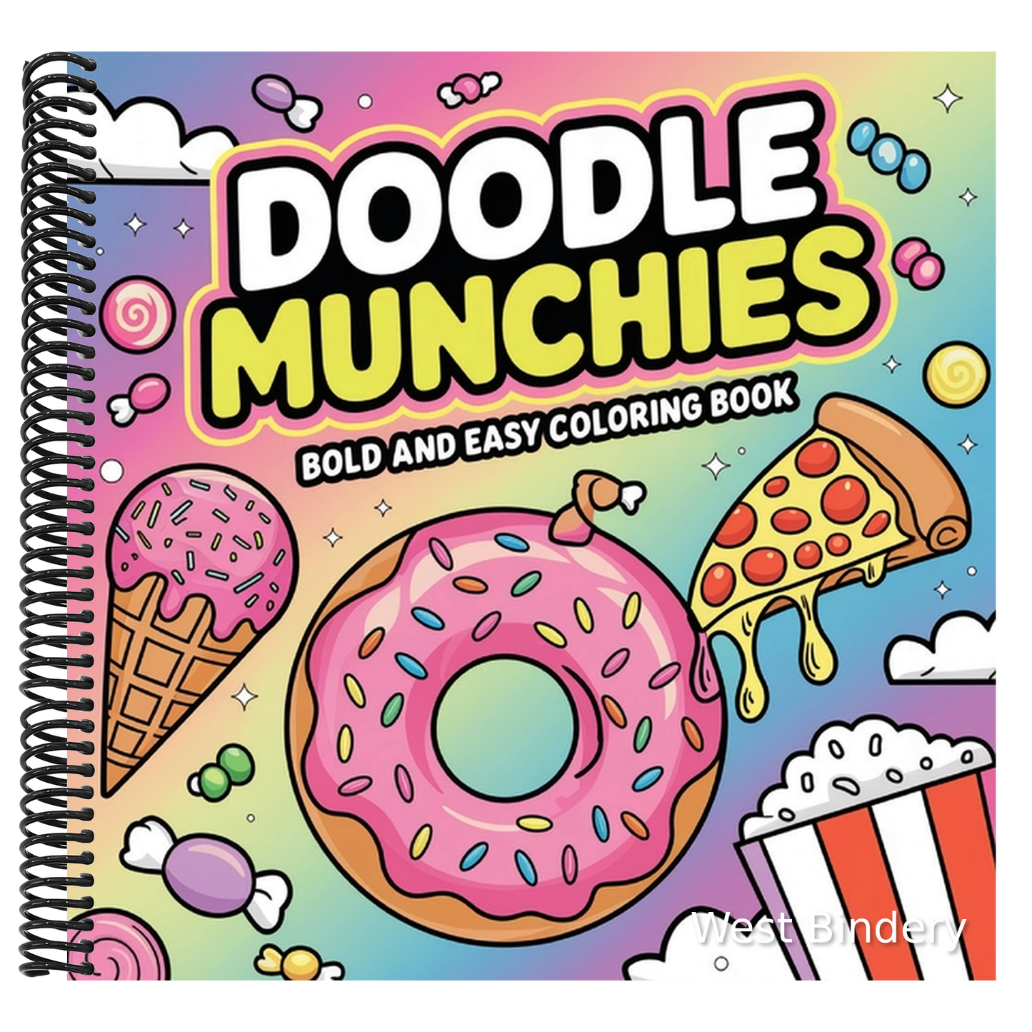 Doodle Munchies Coloring Book for Adults: Simple Coloring Books