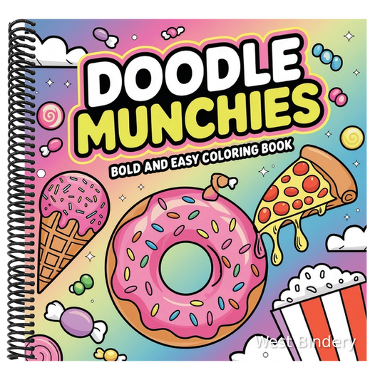 Doodle Munchies Coloring Book for Adults: Simple Coloring Books