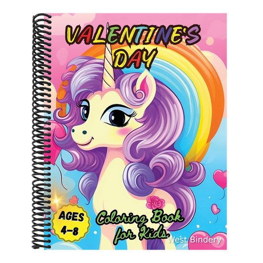 Valentine's Day Coloring Book for Kids Ages 4-8: Cute Magical and Beautiful Unicorn Illustrations for kids