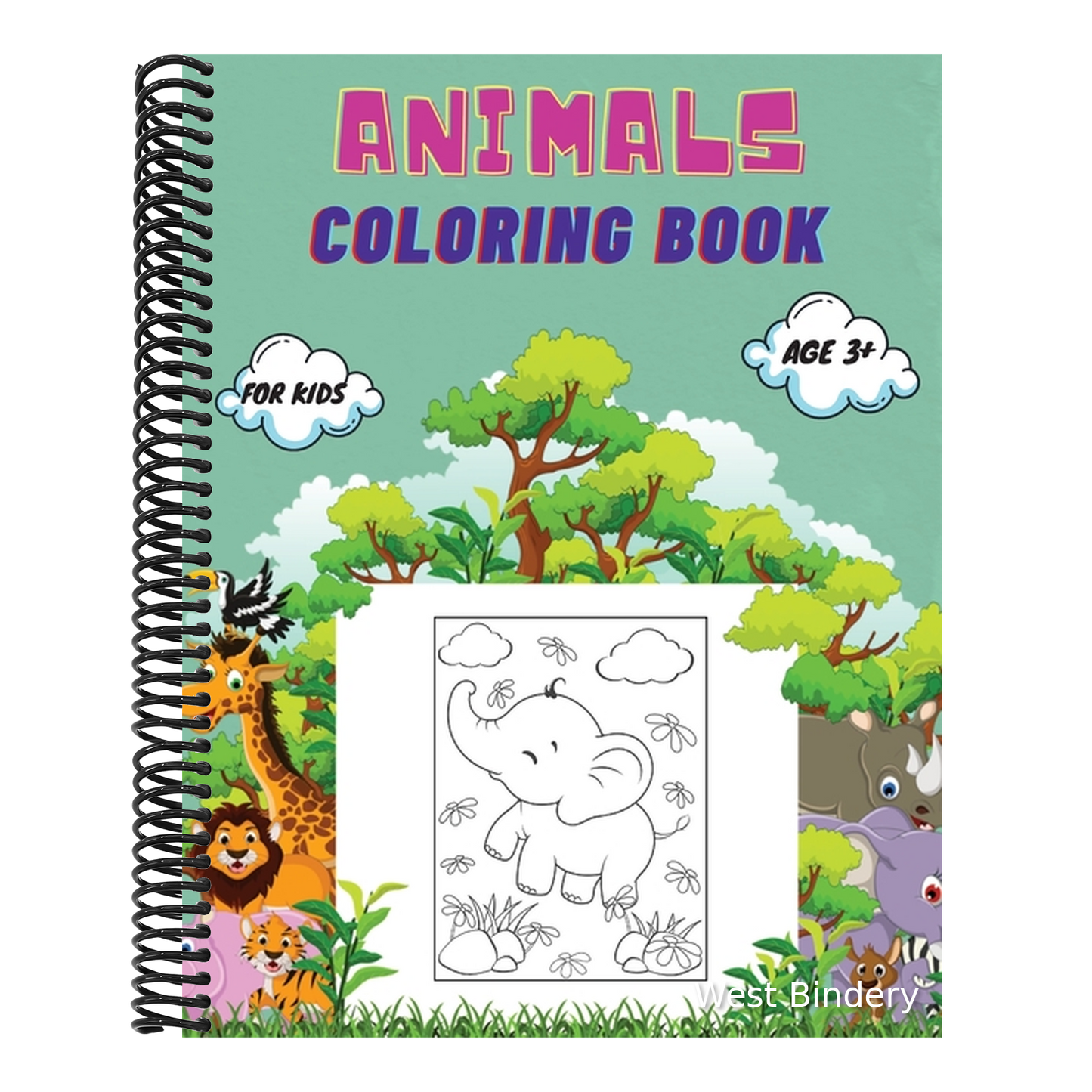 Animals Coloring Book For Kids age 3+: Animals Coloring Book for Toddlers, Kindergarten and Preschool Age: Big book of Wild and Domestic Animals, Bird
