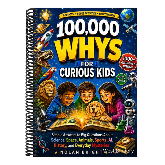 100,000 Whys for Curious Kids: Simple Answers to Big Questions About Science, Space, Animals, Sports, AI, History, and Everyday Mysteries