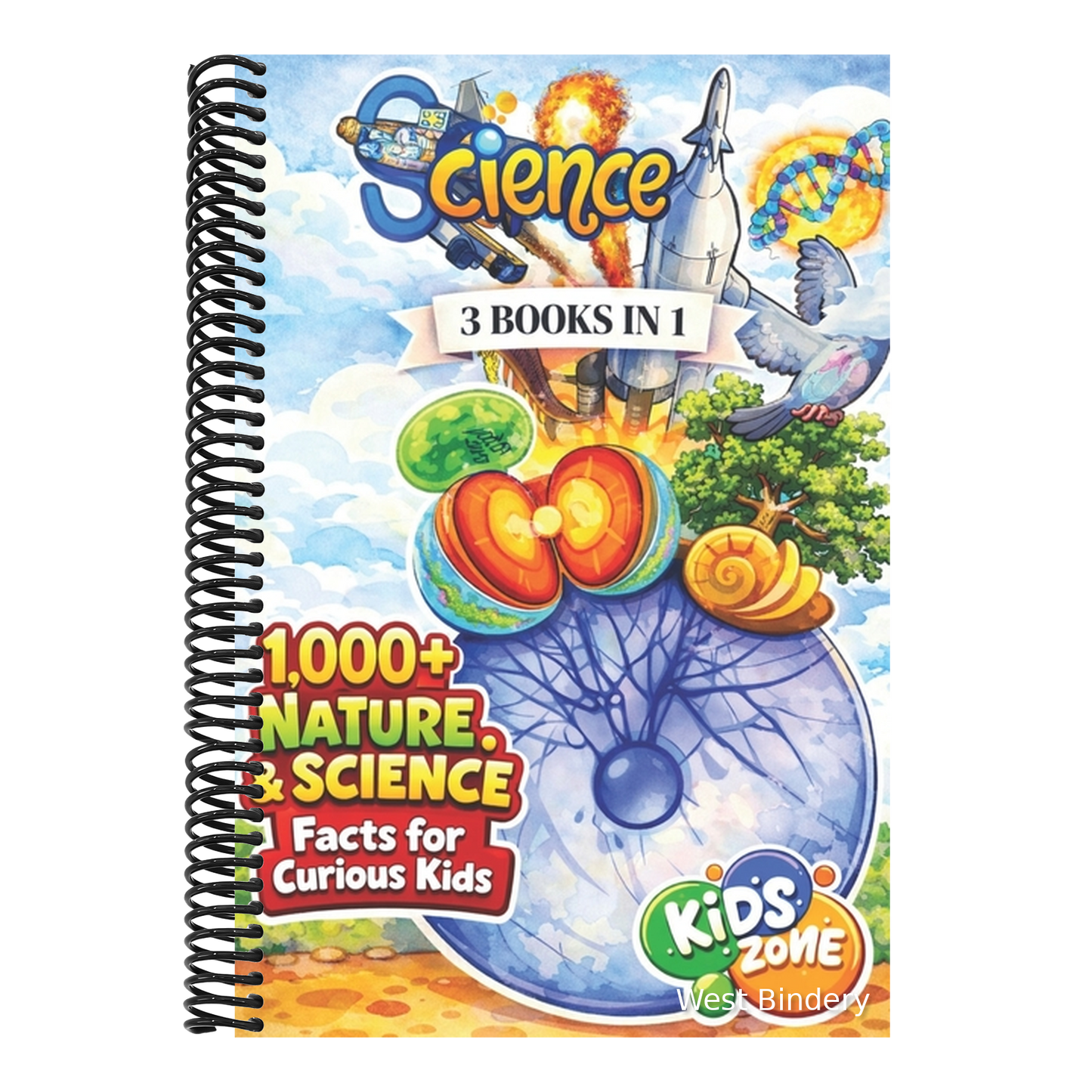 1000+ Nature & Science Facts for Curious Kids: The 3 Books in 1 Mini Encyclopedia of Water, Volcanoes, Animals, & Weird but True Trivia