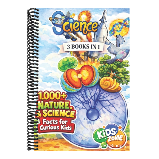 1000+ Nature & Science Facts for Curious Kids: The 3 Books in 1 Mini Encyclopedia of Water, Volcanoes, Animals, & Weird but True Trivia