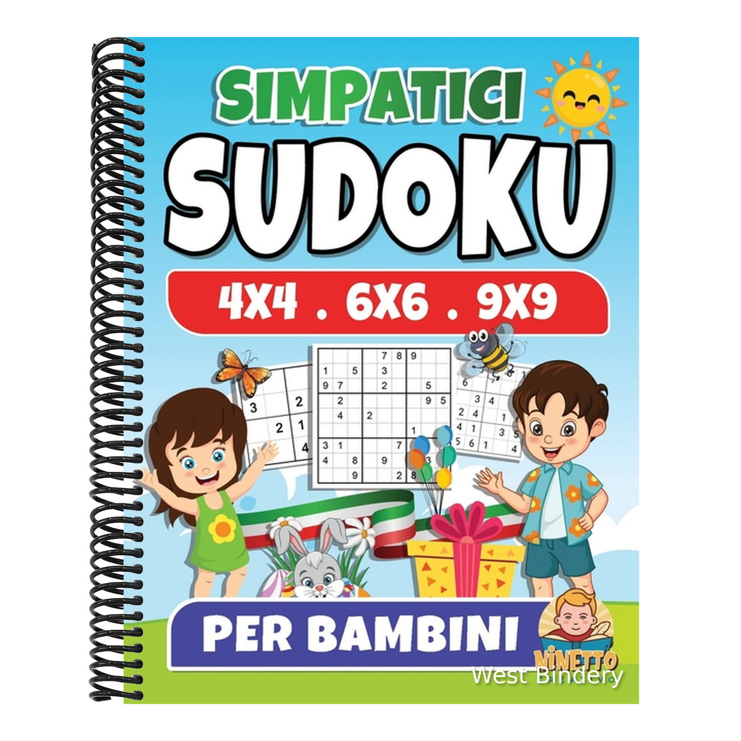 Simpatici Sudoku per Bambini: Sudoku con Soluzioni per Bambini e Principianti Puzzle 4x4 6x6 e 9x9