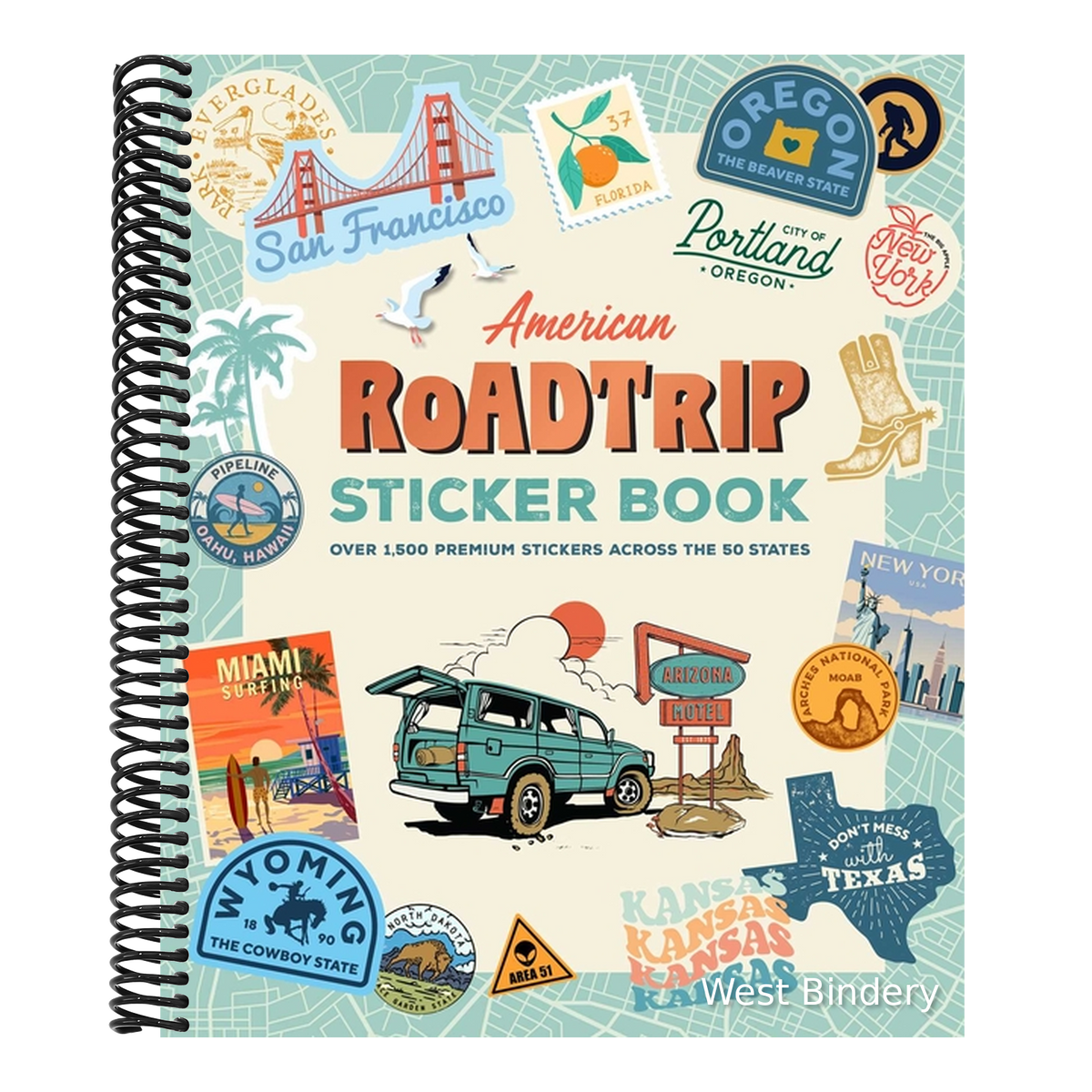 American Road Trip Sticker Book
