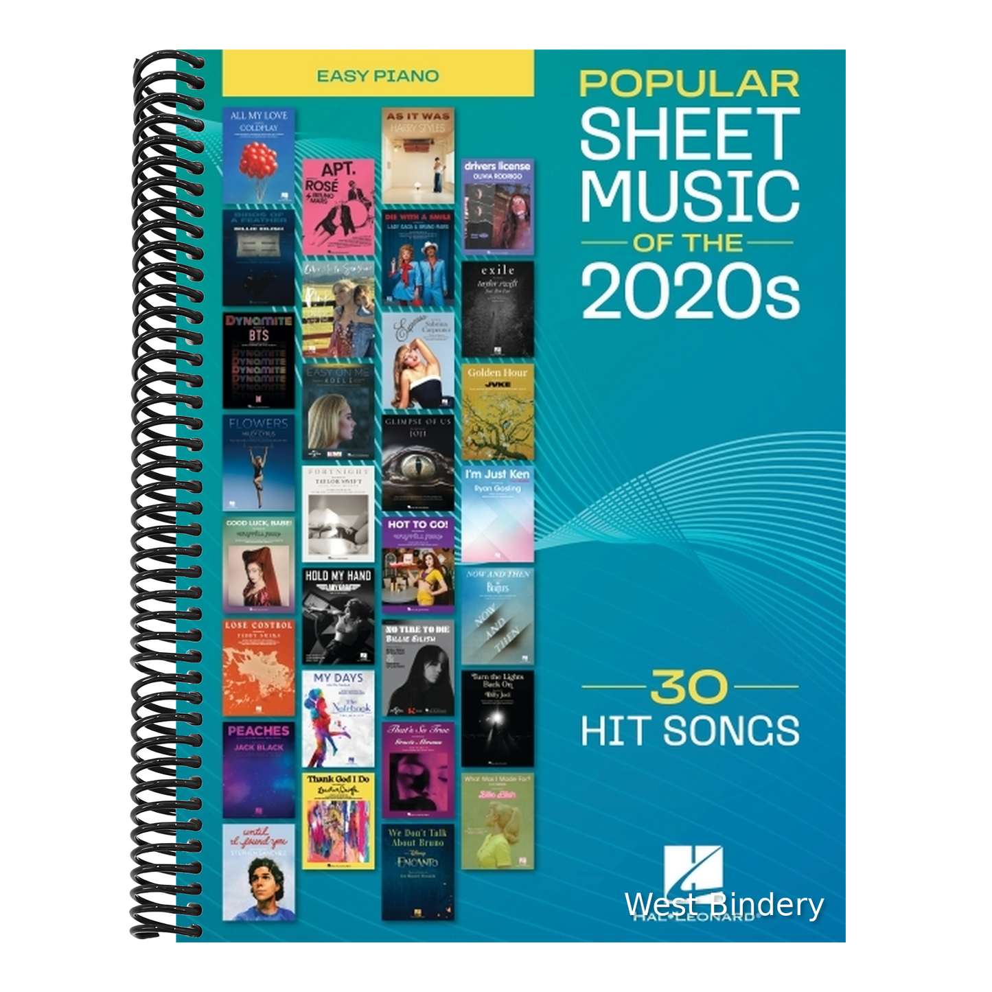 Popular Sheet Music of the 2020s: 30 Hit Songs Arranged for Easy Piano with Lyrics and Chord Names