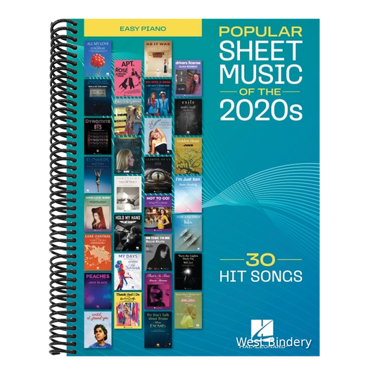 Popular Sheet Music of the 2020s: 30 Hit Songs Arranged for Easy Piano with Lyrics and Chord Names