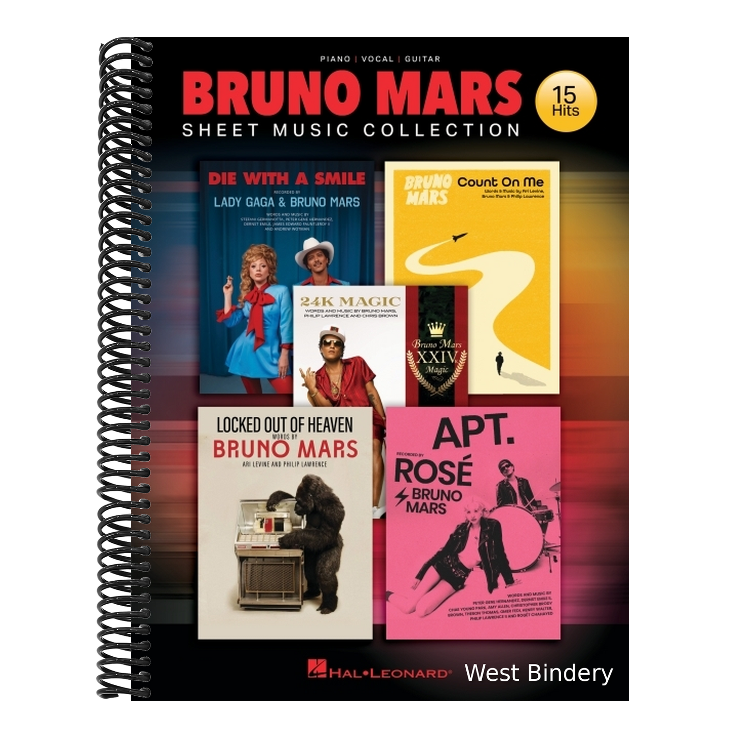 Bruno Mars Sheet Music Collection: 15 of Bruno's Biggest Hits Arranged for Piano, Voice, and Guitar, with Chord Symbols, Guitar Chord Frames, and Full