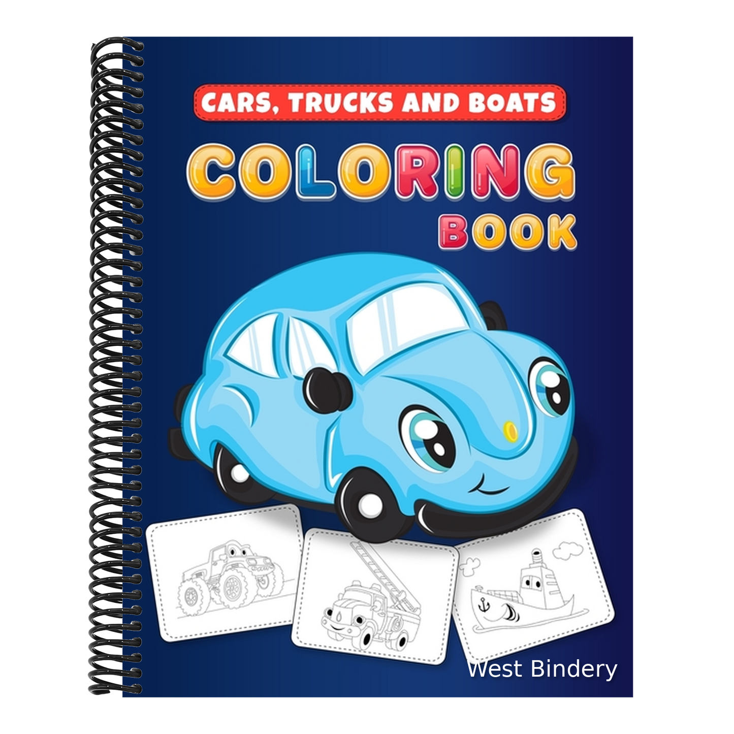 Cars, Trucks and Boats Coloring Book: Jumbo coloring book for toddlers filled with cars, trucks and things that go 50 coloring pages, easy dot to dots