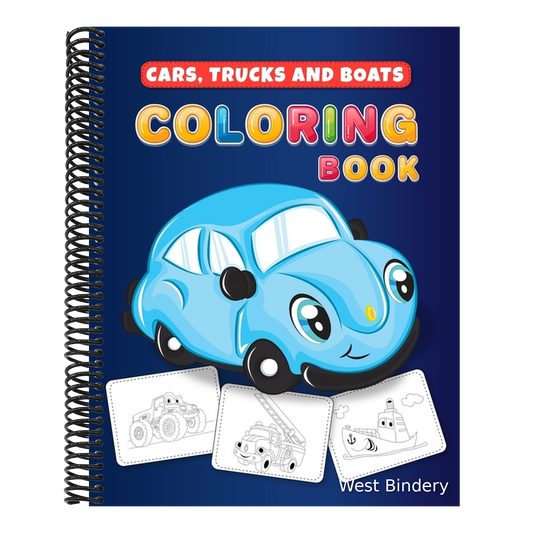 Cars, Trucks and Boats Coloring Book: Jumbo coloring book for toddlers filled with cars, trucks and things that go 50 coloring pages, easy dot to dots