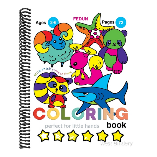 Coloring Book. With Thick Colored Lines. Perfect for Little Hands. Ages 2-6. Pages 72. Fedun.