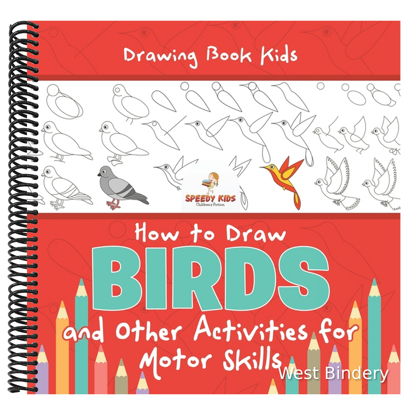 Drawing Book Kids. How to Draw Birds and Other Activities for Motor Skills. Winged Animals Coloring, Drawing and Color by Number