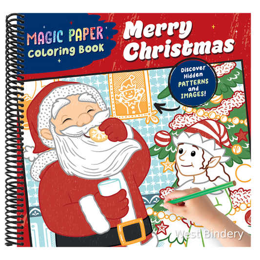Magic Paper Coloring Book: Merry Christmas!: Discover Hidden Patterns and Images!