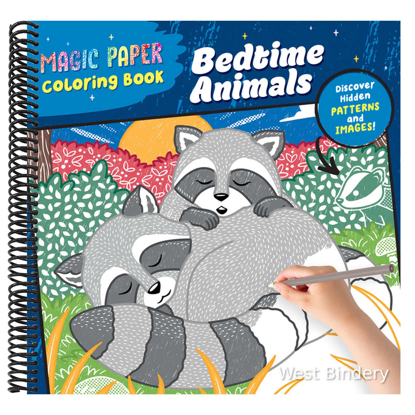 Magic Paper Coloring Book: Bedtime Animals: Discover Hidden Patterns and Images!
