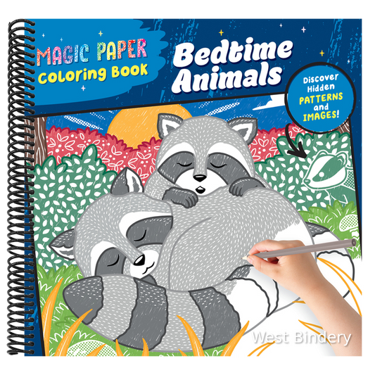 Magic Paper Coloring Book: Bedtime Animals: Discover Hidden Patterns and Images!