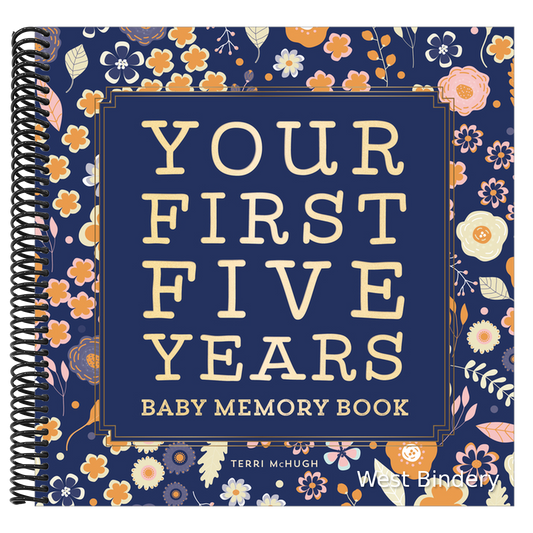 Baby Memory Book: Your First Five Years - Keepsake Journal for New & Expecting Parents, Milestone Scrapbook from Birth to Age Five for Boys & Girls