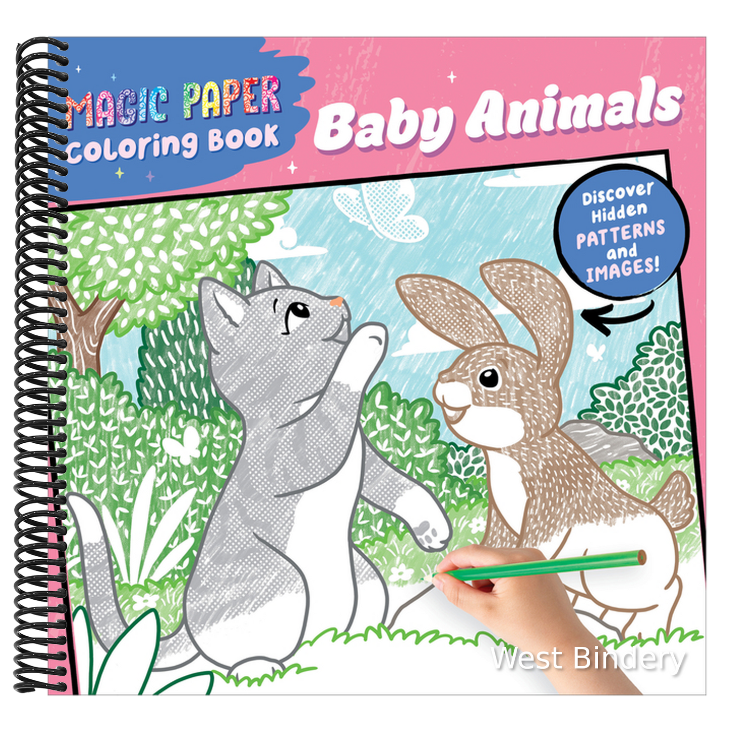 Magic Paper Coloring Book: Baby Animals: Discover Hidden Patterns and Images!