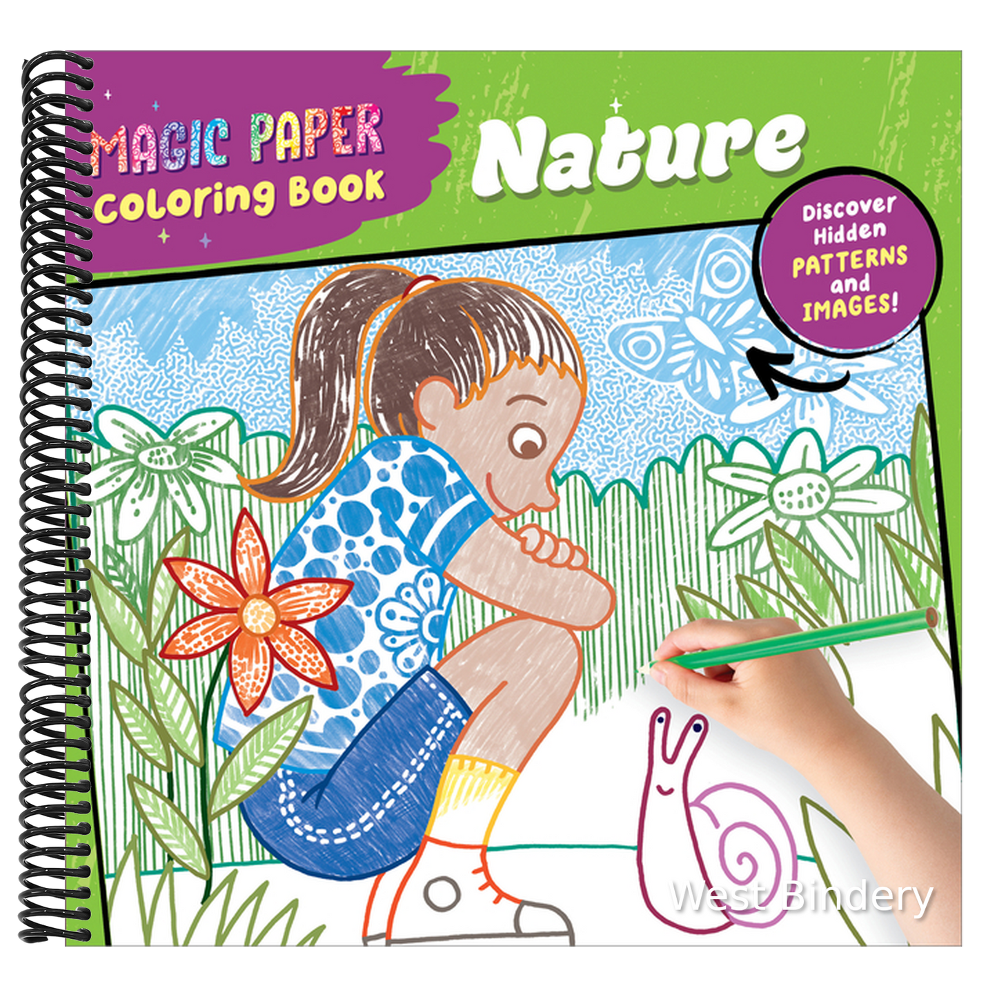 Magic Paper Coloring Book: Nature: Discover Hidden Patterns and Images!