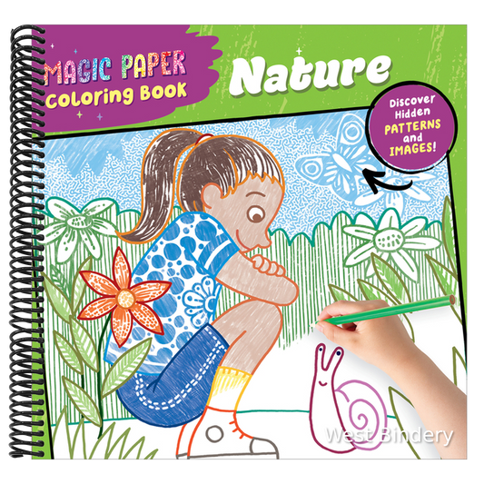 Magic Paper Coloring Book: Nature: Discover Hidden Patterns and Images!