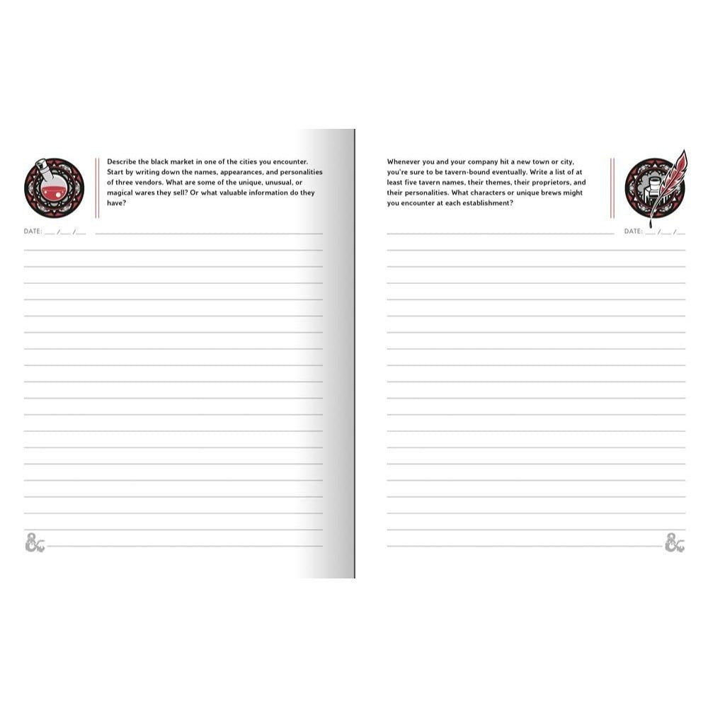 The Worldbuilder's Journal of Legendary Adventures (Dungeons & Dragons): 365 Questions to Help You Create Mythical Characters, Storied Worlds, and Unique