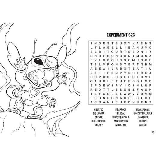 Disney Stitch Word Search and Coloring Book
