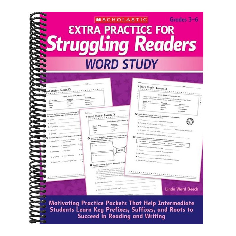 Extra Practice for Struggling Readers: Word Study (Extra Practice for Struggling Readers) (Spiral Bound)