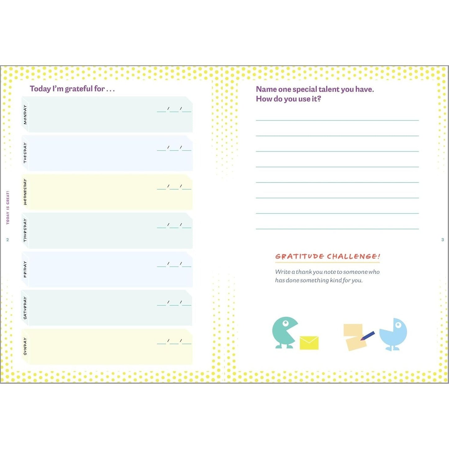 Today Is Great!: A Daily Gratitude Journal for Kids