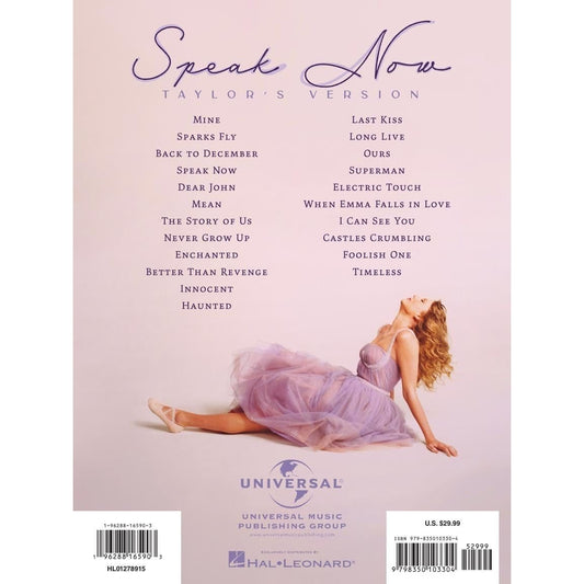 Taylor Swift - Speak Now (Taylor's Version) - Taylor Swift Songbook for Piano, Vocal & Guitar for Beginning Musicians (Spiral Bound)