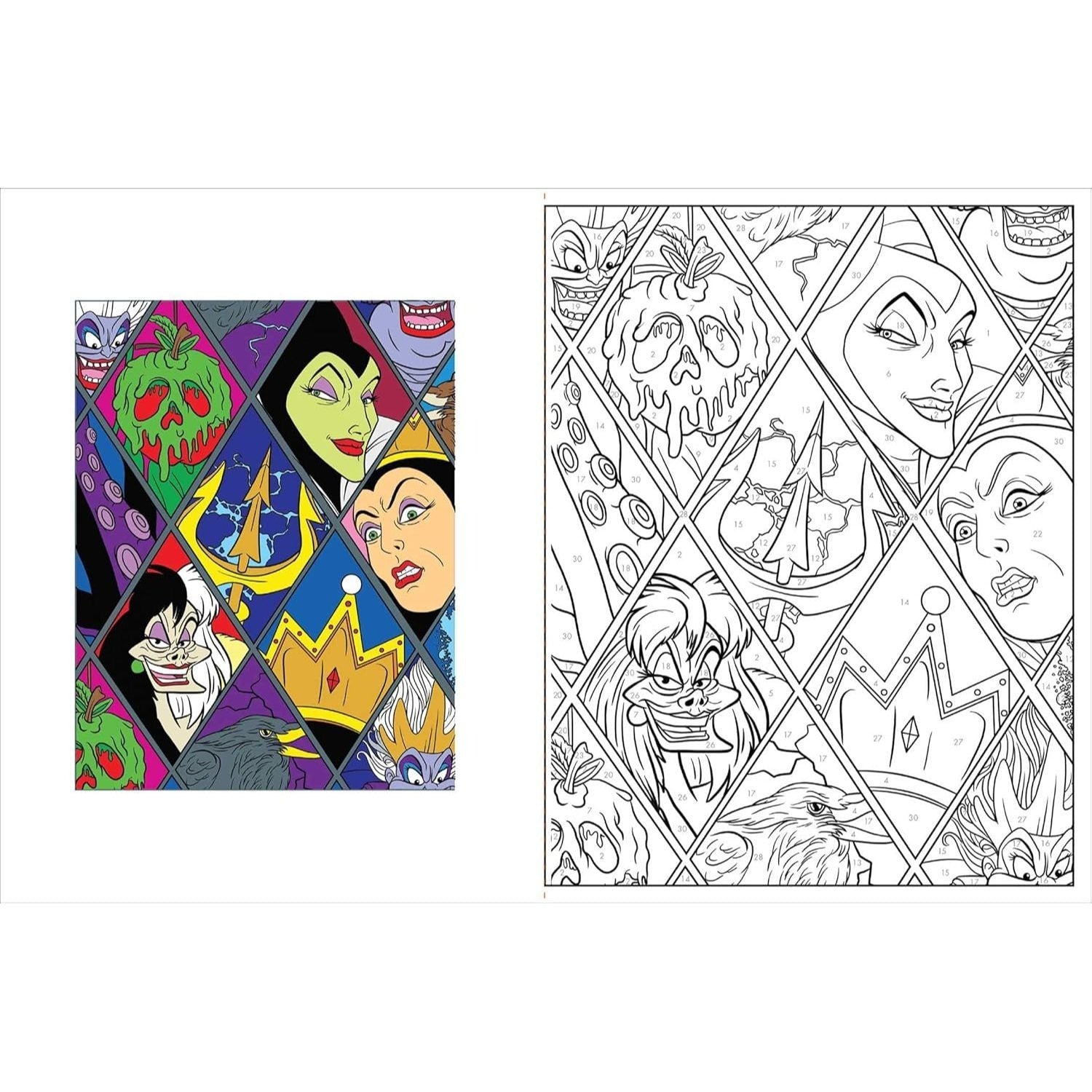 Disney Villains Color-By-Number (Color-By-Number) (Spiral Bound)