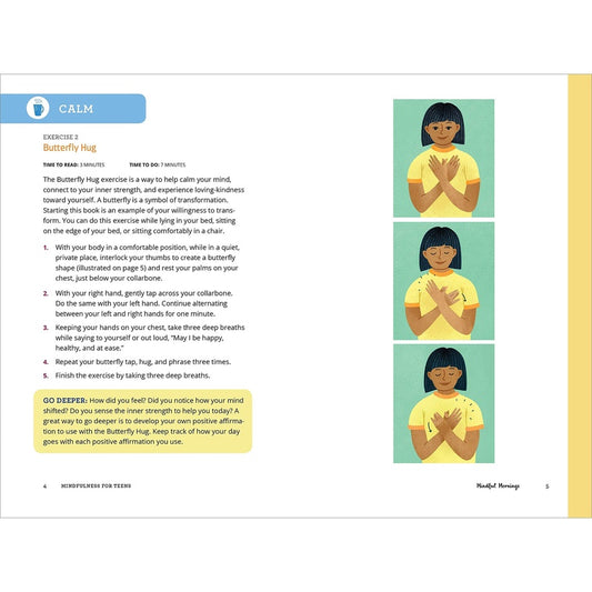 Mindfulness for Teens in 10 Minutes a Day: Exercises to Feel Calm, Stay Focused & Be Your Best Self (Spiral Bound)