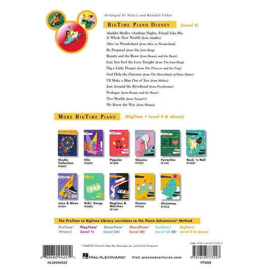 Bigtime Piano Disney Piano Sheet Music 12 Iconic Disney Songs from Aladdin, the Lion King, Moana & More Intermediate Arrangements for Solo Piano Perfo