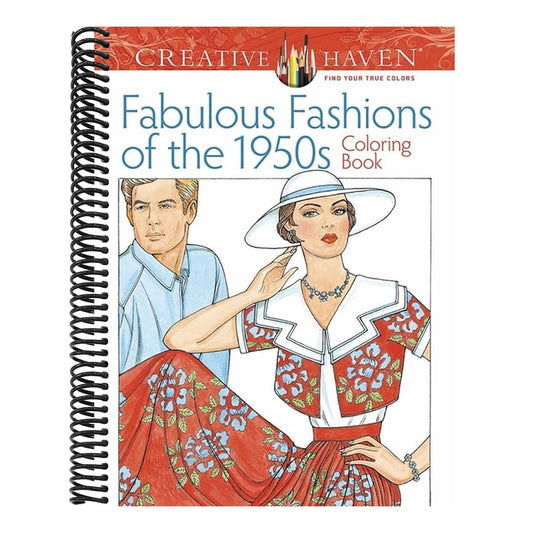 Creative Haven Fabulous Fashions of the 1950s Coloring Book