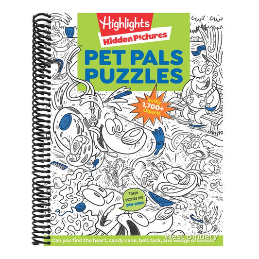 Pet Pals Puzzles (Highlights Hidden Pictures) (Spiral Bound)