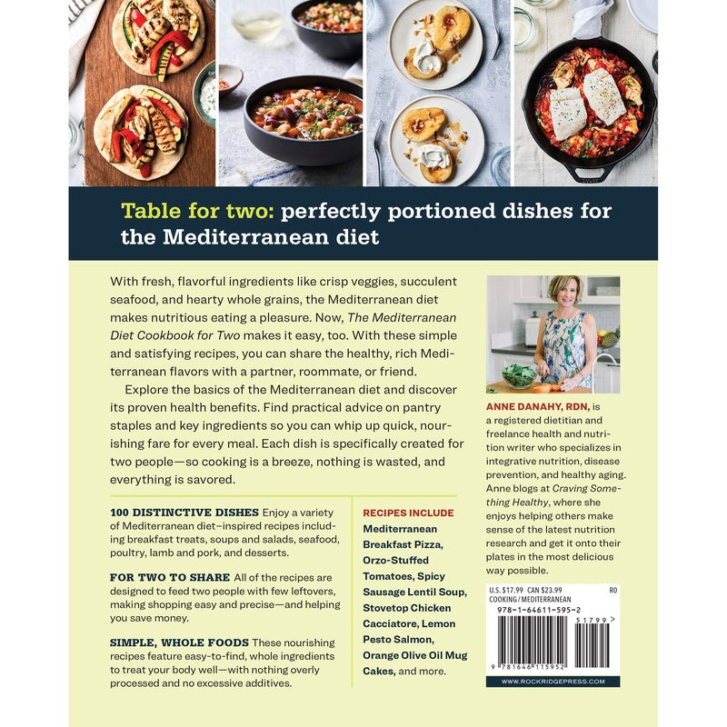 The Mediterranean Diet Cookbook for Two: 100 Perfectly Portioned Recipes for Healthy Eating (Spiral Bound)