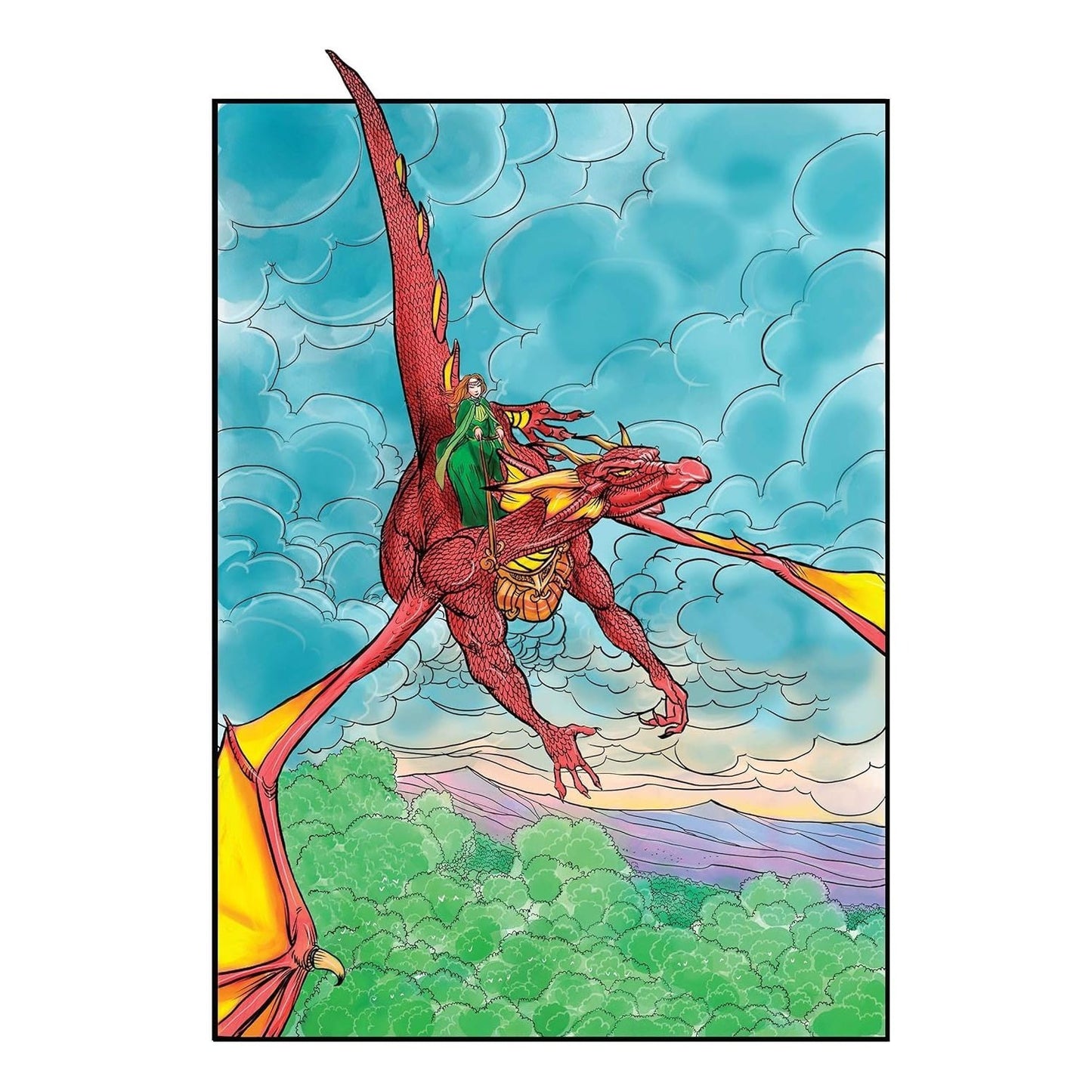 Creative Haven Fantastical Dragons Coloring Book
