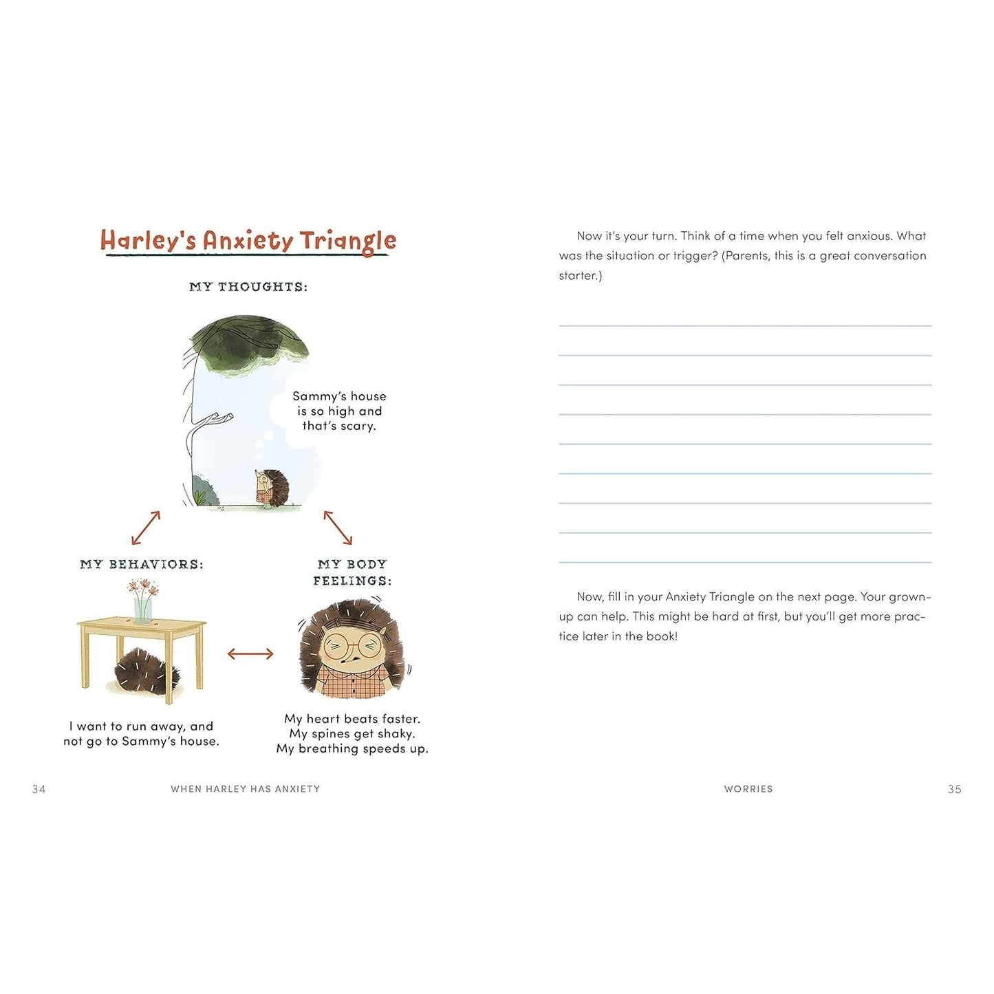 When Harley Has Anxiety: A Fun CBT Skills Activity Book to Help Manage Worries and Fears (for Kids 5-9) (Spiral Bound)