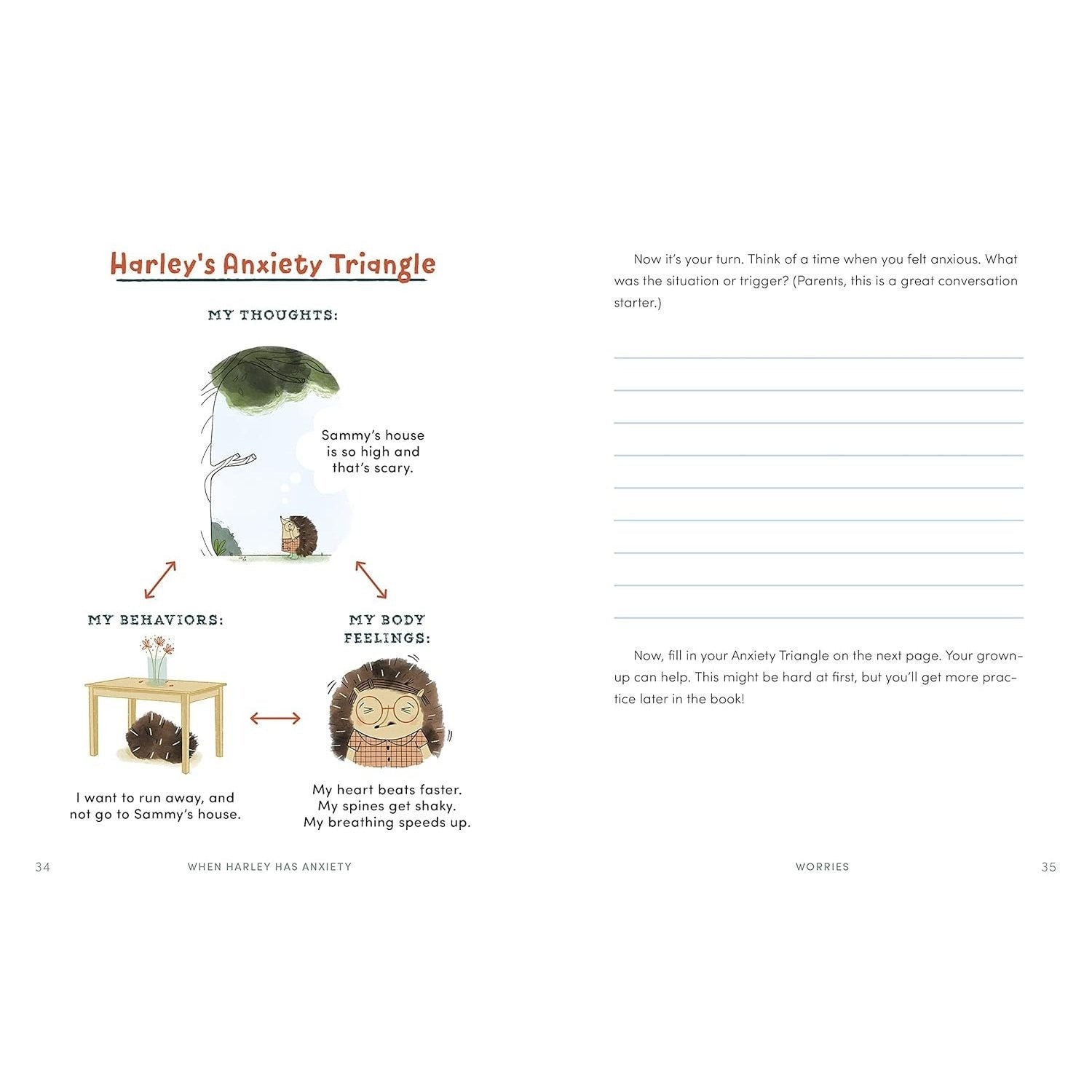 When Harley Has Anxiety: A Fun CBT Skills Activity Book to Help Manage Worries and Fears (for Kids 5-9) (Spiral Bound)