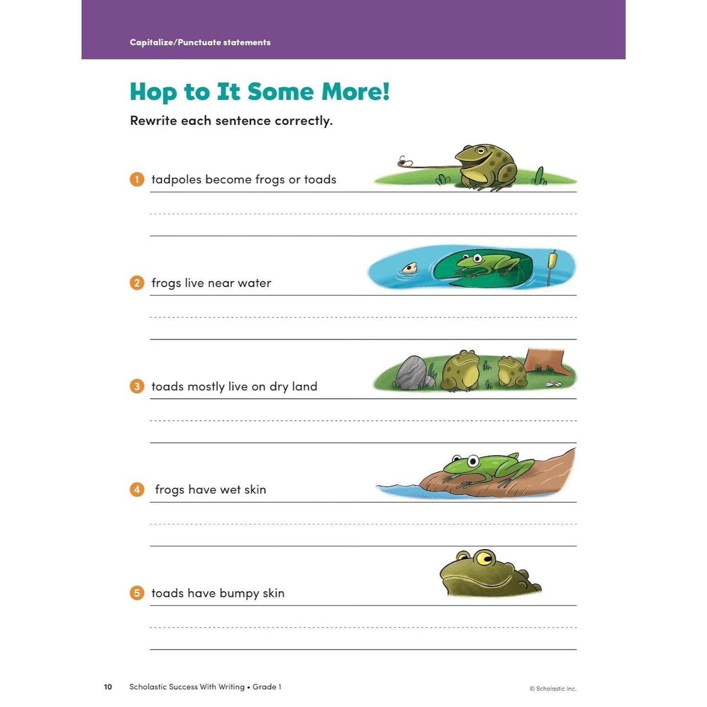 Scholastic Success with Writing Grade 1 Workbook