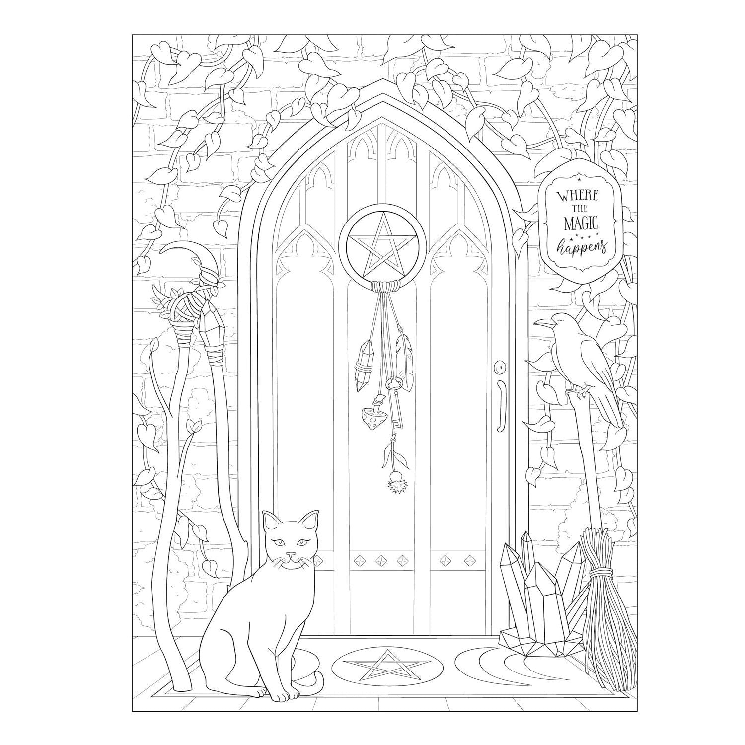 Creative Haven Witchcraft Coloring Book: Spellbinding Designs