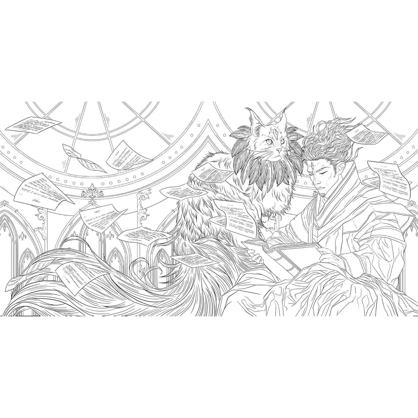Fantastic Worlds Coloring Book