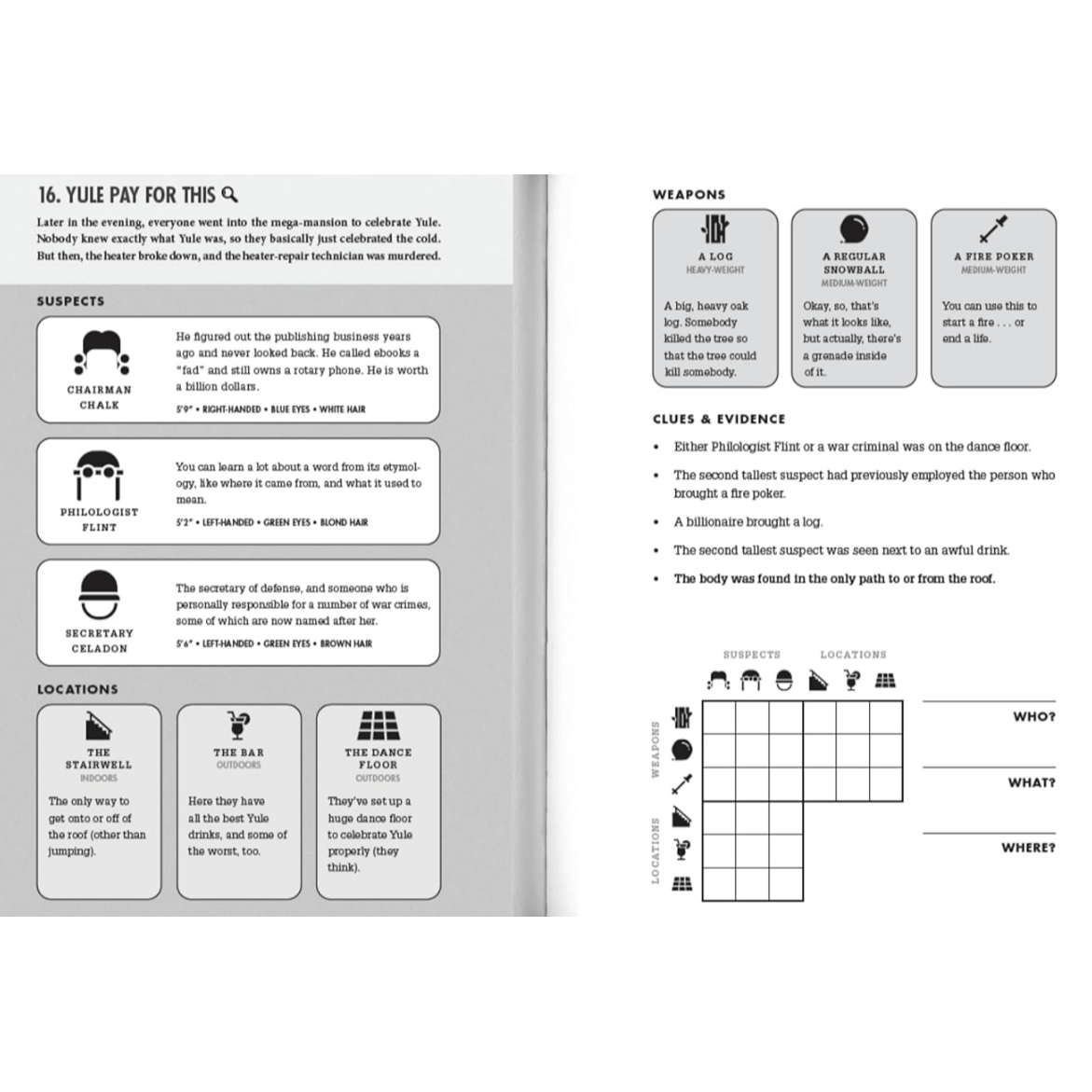Murdle: Volume 2: 100 Elementary to Impossible Mysteries to Solve Using Logic, Skill, and the Power of Deduction (Spiral Bound)