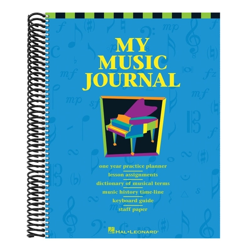 My Music Journal - Student Assignment Book Practice Planner with Staff Paper, Lesson Pages and Music History Hal Leonard Piano Sheet Music
