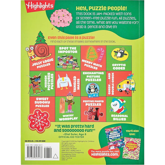 Brainplay Super Hard Christmas Puzzles: 200+ Challenging Christmas Puzzles, Mazes, Logic Games and Wordplay. Holiday-Themed Activity Book Gift for Kid (Brainplay Puzzle Books)