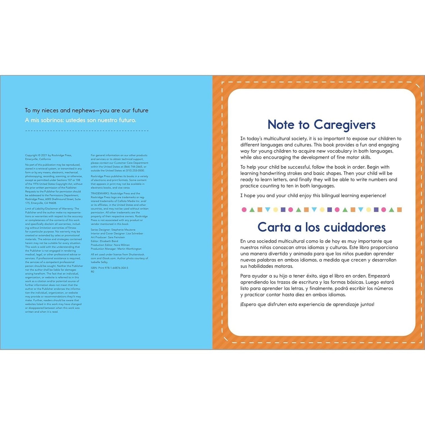 My First Bilingual Learn-To-Write Workbook: English-Spanish Bilingual Practice for Kids: Line Tracing, Letters, Numbers, and More! (My First Preschool Skills Workbooks) (Spiral Bound)