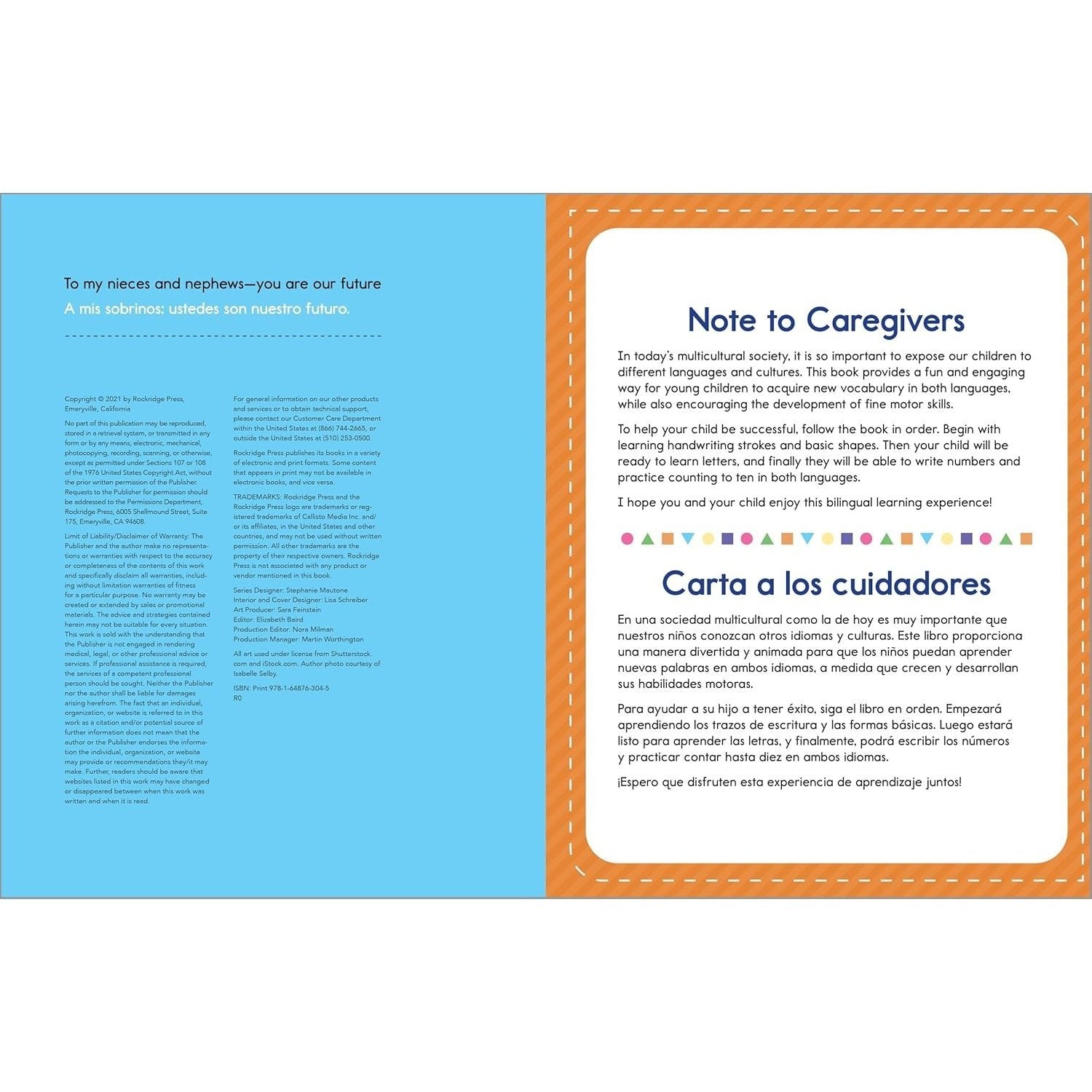 My First Bilingual Learn-To-Write Workbook: English-Spanish Bilingual Practice for Kids: Line Tracing, Letters, Numbers, and More! (My First Preschool Skills Workbooks) (Spiral Bound)