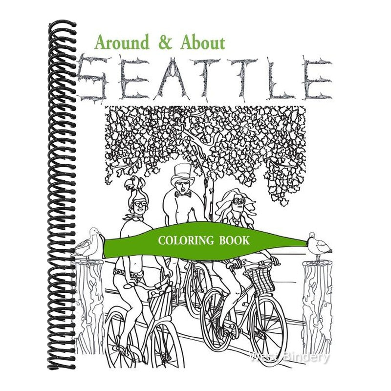 Around & About Seattle: Coloring Book